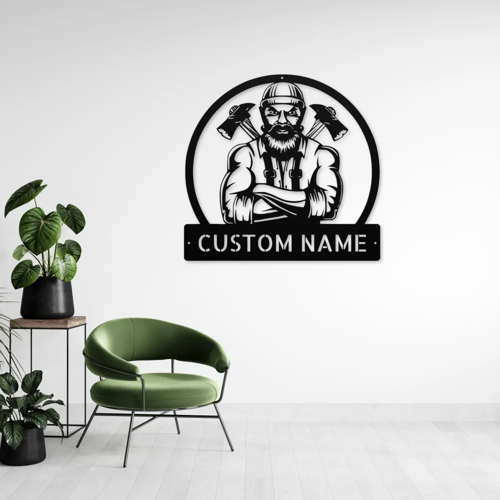 Personalized Woodworker Metal Sign